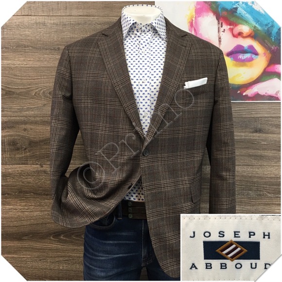 JOSEPH ABBOUD Mens Wool Blazer Sport Coat Casual Jacket Size 48R Classic Suit